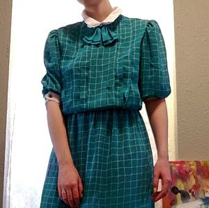 BGB Ltd gridd patterned collared dress